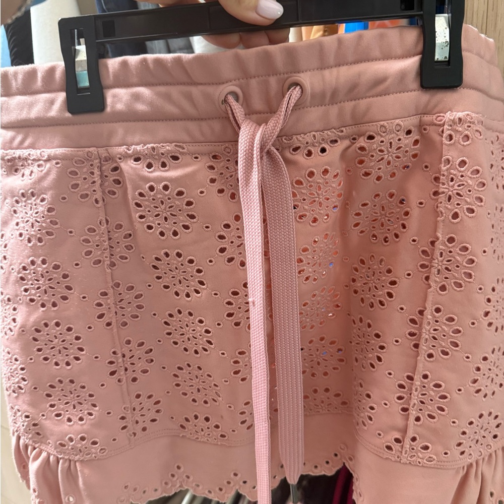 Fenty Puma by Rihanna embroidered edge mini skirt in the bridal rose pink